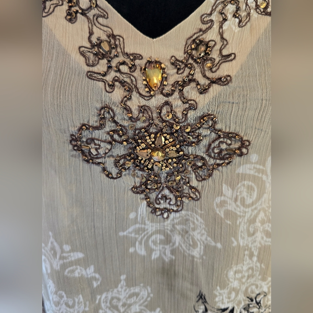 Chicos Sheer Tunic Size Medium - image 4